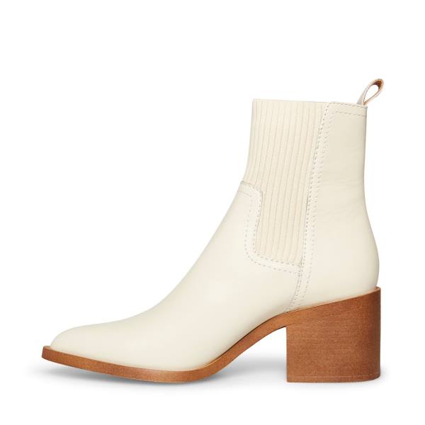 Steve Madden Abriel Bone Lær Ankelstøvletter Dame Beige | SM-158ZO