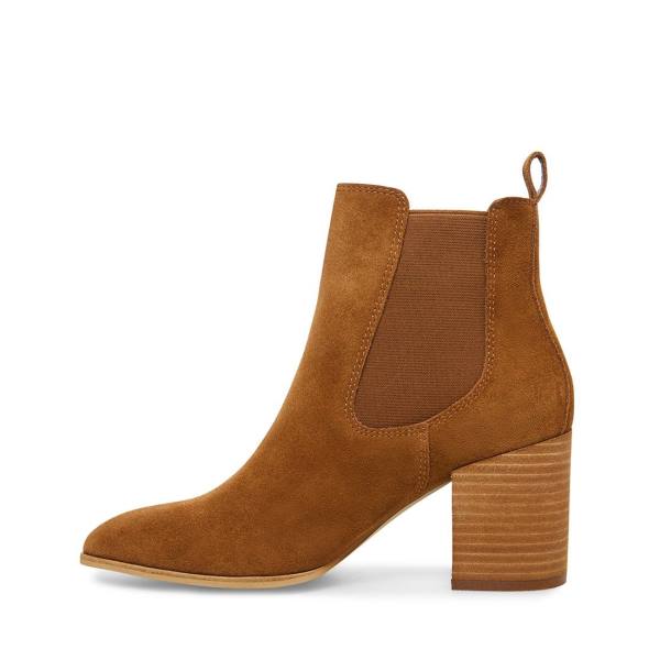 Steve Madden Addy Cognac Semsket Skinn Ankelstøvletter Dame Brune | SM-872GV