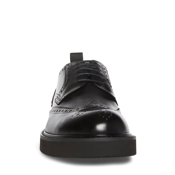 Steve Madden Adrick Lær Pensko Herre Svarte | SM-570WM