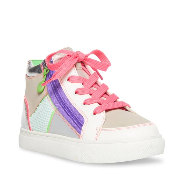 Steve Madden Alaylaa Joggesko Barn Hvite Multicolor | SM-796FN