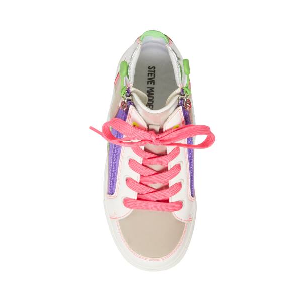 Steve Madden Alaylaa Joggesko Barn Hvite Multicolor | SM-796FN