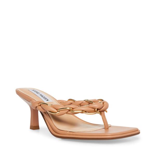 Steve Madden Alenna Tan Heel Høye Hæler Dame Beige | SM-695HG