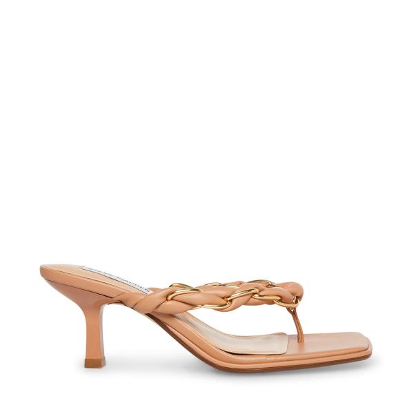 Steve Madden Alenna Tan Heel Høye Hæler Dame Beige | SM-695HG