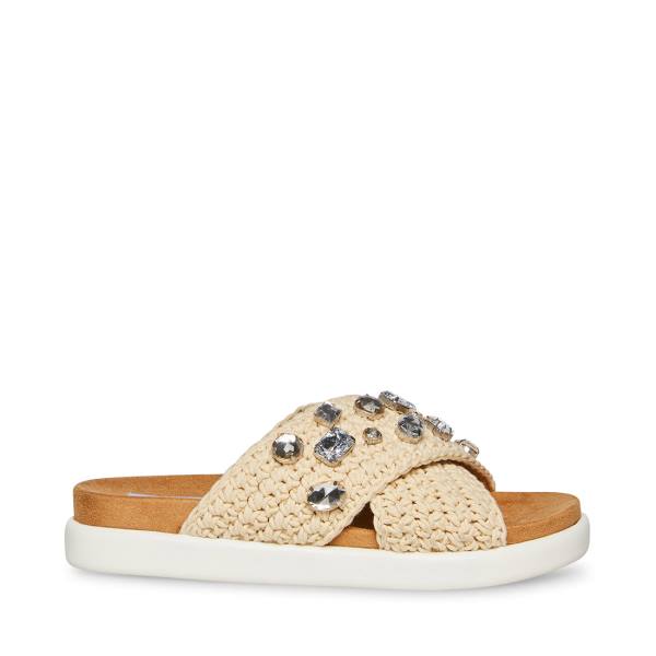 Steve Madden Amandy Natural Sandaler Dame Beige Multicolor | SM-524HJ