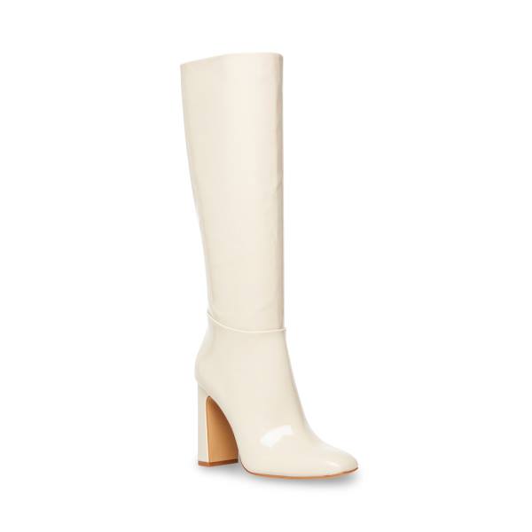 Steve Madden Ambrose Bone Patent Støvler Dame Beige | SM-102RQ