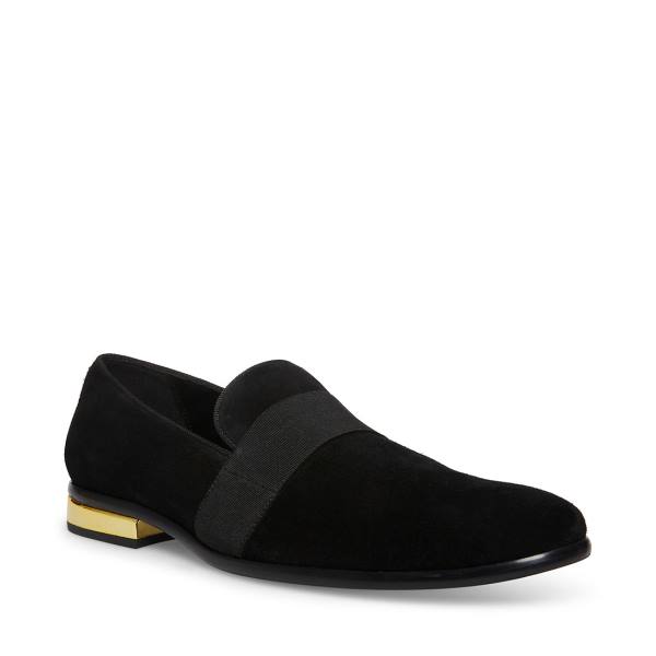 Steve Madden Anversa Semsket Skinn Loafers Herre Svarte | SM-487UE