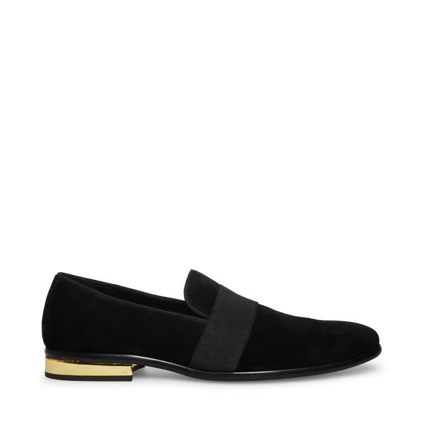 Steve Madden Anversa Semsket Skinn Loafers Herre Svarte | SM-487UE