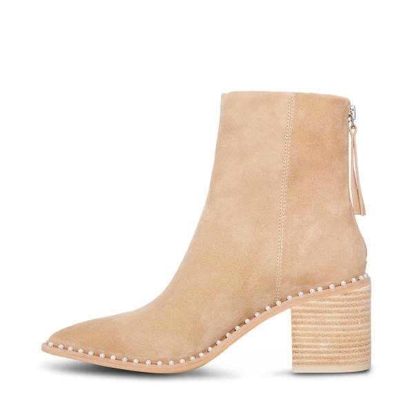 Steve Madden Aquarius Tan Semsket Skinn Ankelstøvletter Dame Brune | SM-018ZC