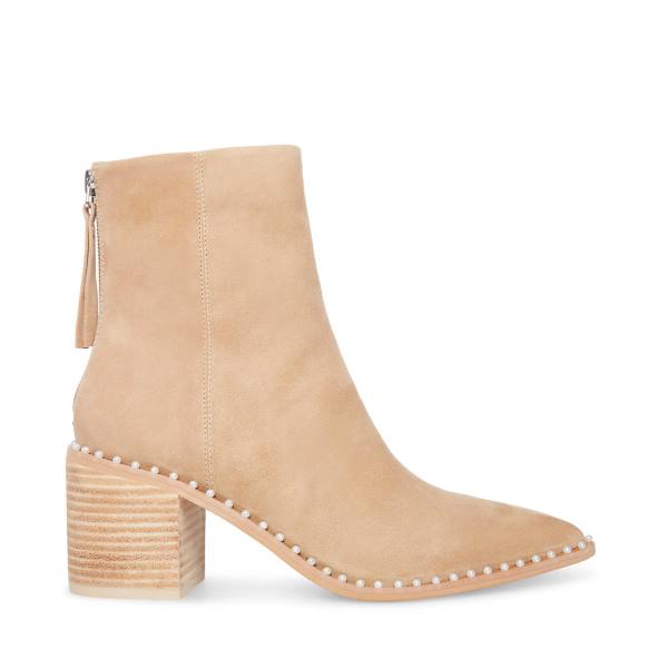 Steve Madden Aquarius Tan Semsket Skinn Ankelstøvletter Dame Brune | SM-018ZC