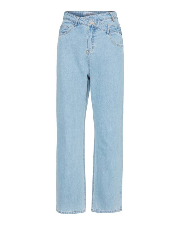 Steve Madden Asymmetrical Boyfriend Jean Bukser Dame Blå | SM-198FV