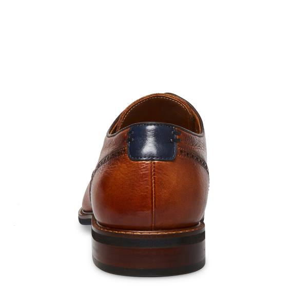 Steve Madden Bannon Cognac Lær Pensko Herre Brune | SM-974IA