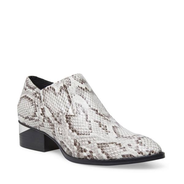 Steve Madden Barnett Snake Ankelstøvletter Dame Svarte Hvite Slangeprint | SM-310MU