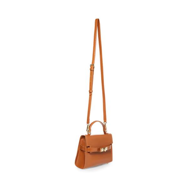 Steve Madden Bdignify Cognac Patent Crossbody Veske Dame Brune | SM-318JF