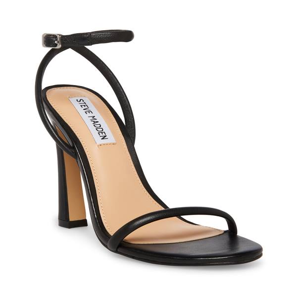 Steve Madden Becky Lær Heel Høye Hæler Dame Svarte | SM-457TS