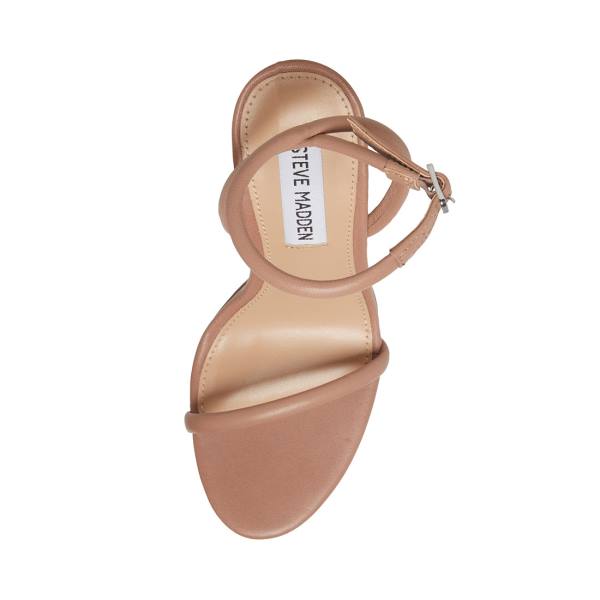 Steve Madden Becky Tan Lær Heel Høye Hæler Dame Brune | SM-047RW