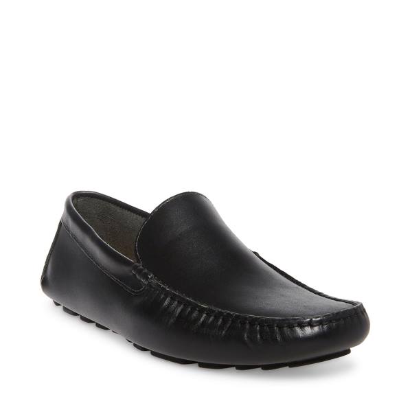 Steve Madden Bergamo Lær Loafers Herre Svarte | SM-394SV