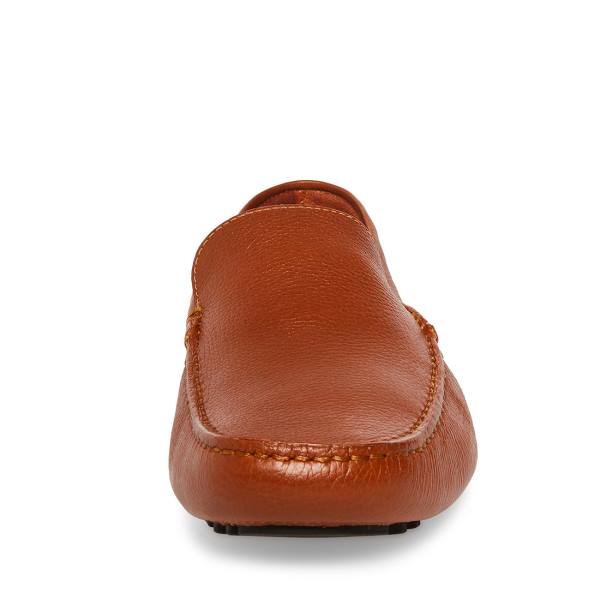 Steve Madden Bergamo Tan Lær Loafers Herre Brune | SM-210DF