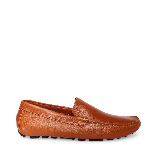 Steve Madden Bergamo Tan Lær Loafers Herre Brune | SM-210DF