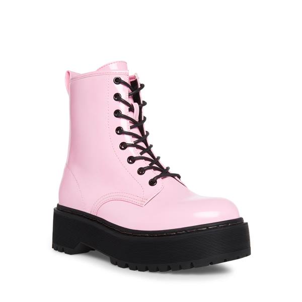 Steve Madden Bettyy Patent Ankelstøvletter Dame Rosa | SM-650YC