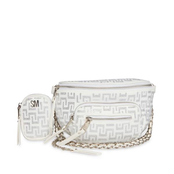 Steve Madden Bmaximas Crossbody Veske Dame Hvite Sølv | SM-638YS