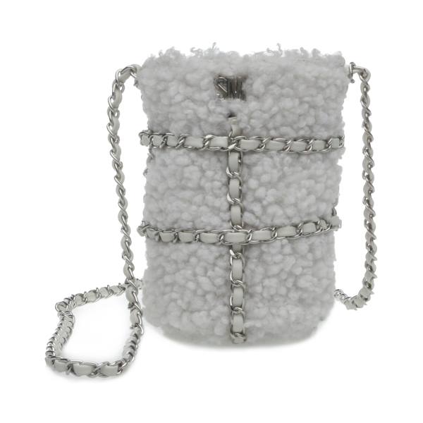 Steve Madden Bquench Faux Fur Crossbody Veske Dame Hvite | SM-093RX