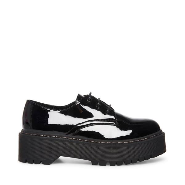 Steve Madden Brenton Patent Loafers Dame Svarte | SM-162DH