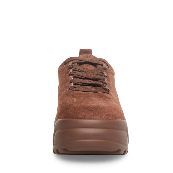 Steve Madden Briggs Semsket Skinn Joggesko Dame Brune | SM-182EY