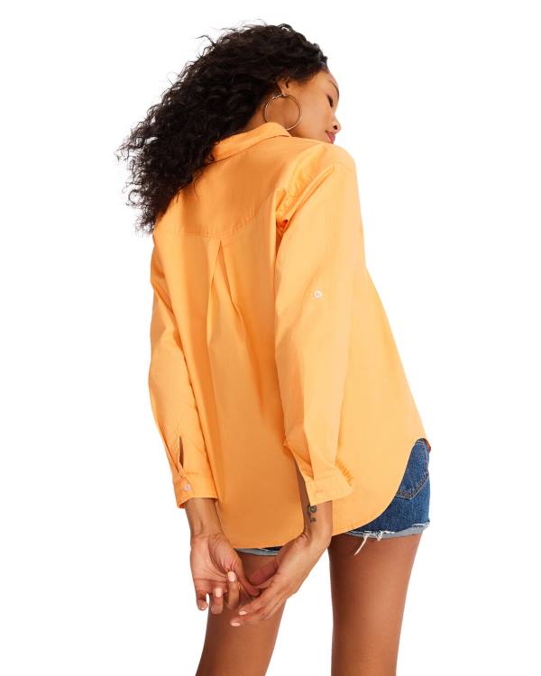 Steve Madden Bright Button Down Topper Dame Oransje | SM-921UJ