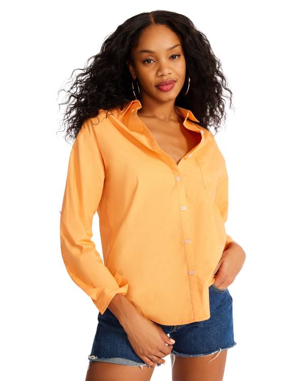 Steve Madden Bright Button Down Topper Dame Oransje | SM-921UJ