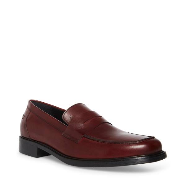 Steve Madden Brookline Burgundy Loafers Herre Burgunder | SM-462RF