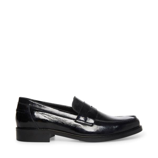 Steve Madden Brookline Patent Loafers Herre Svarte | SM-687DN