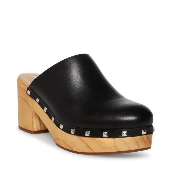 Steve Madden Bushwick Lær Heel Høye Hæler Dame Svarte | SM-587OE