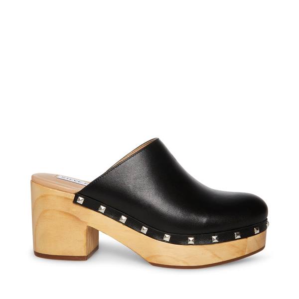 Steve Madden Bushwick Lær Heel Høye Hæler Dame Svarte | SM-587OE