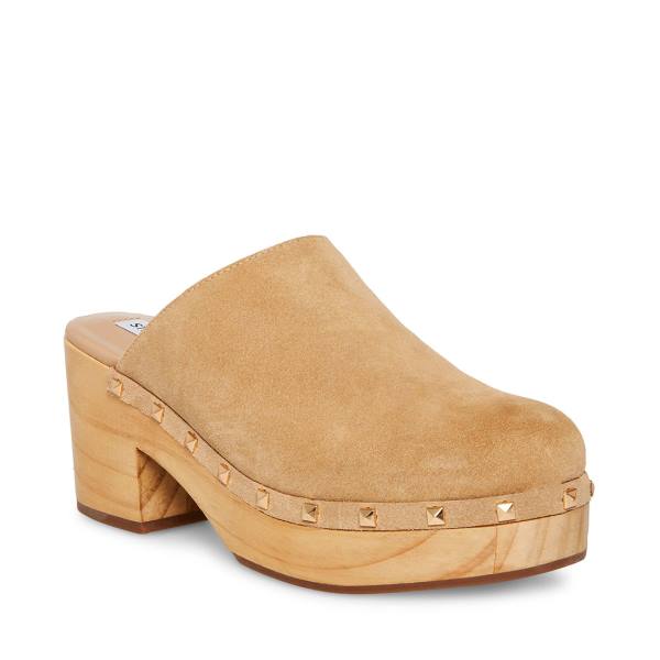 Steve Madden Bushwick Taupe Semsket Skinn Heel Høye Hæler Dame Grå Brune | SM-641AT