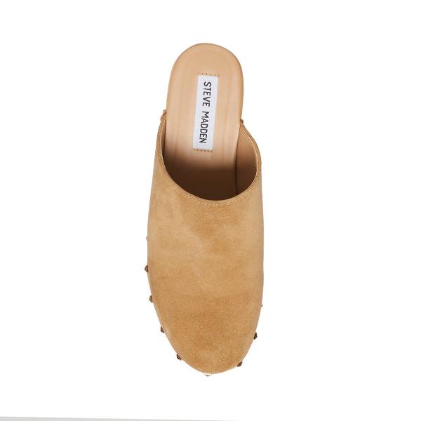 Steve Madden Bushwick Taupe Semsket Skinn Heel Høye Hæler Dame Grå Brune | SM-641AT