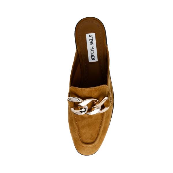 Steve Madden Cally Cognac Semsket Skinn Flate Sko Dame Brune | SM-186MH