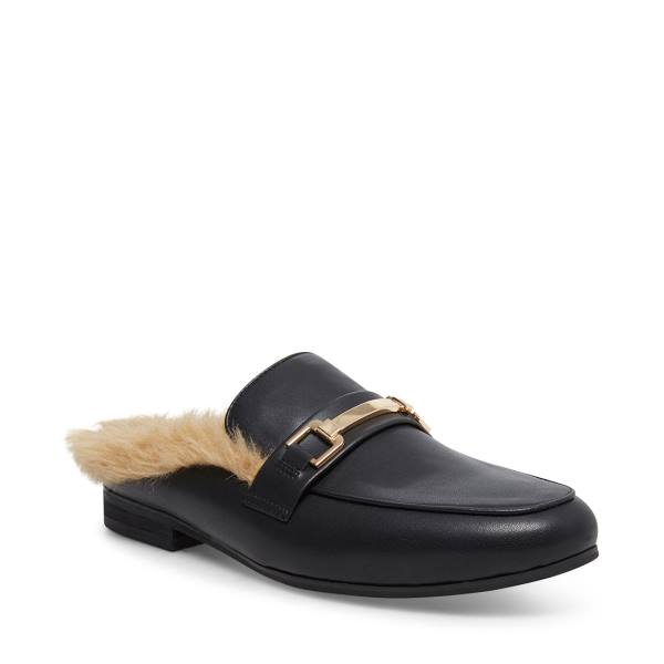 Steve Madden Calvino Lær Pensko Herre Svarte | SM-687BA