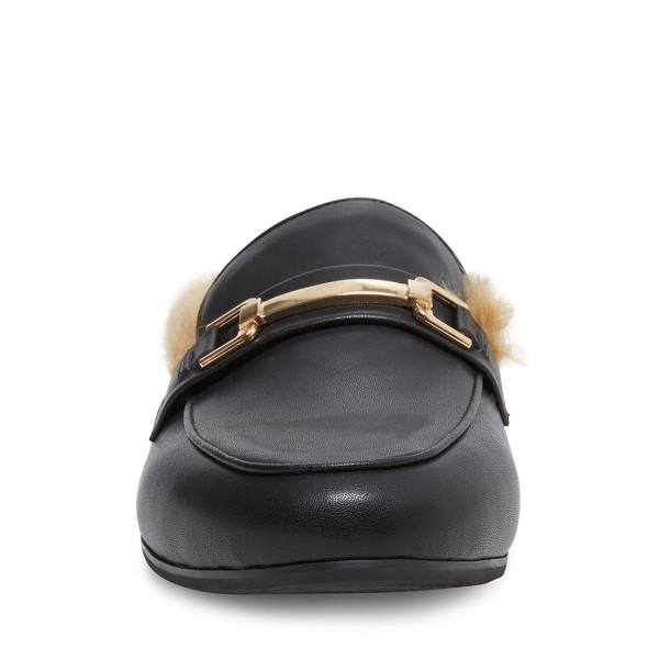 Steve Madden Calvino Lær Pensko Herre Svarte | SM-687BA