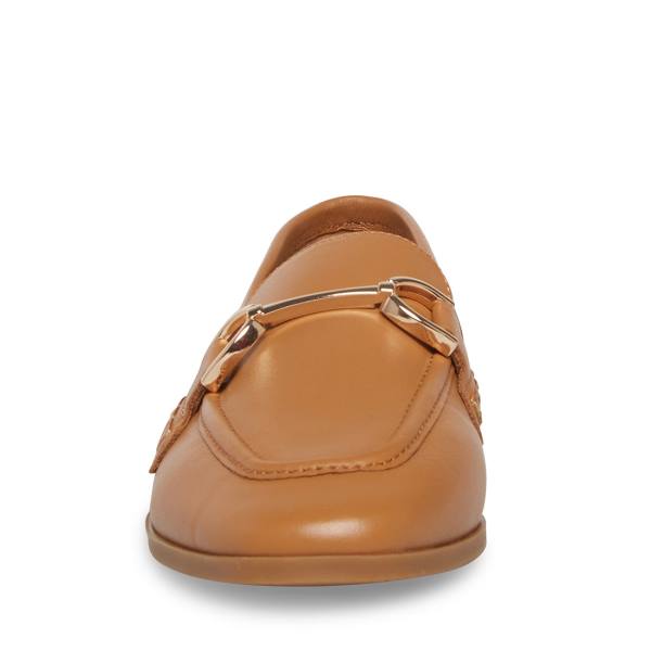 Steve Madden Carrine Cognac Lær Flate Sko Dame Brune | SM-573VE