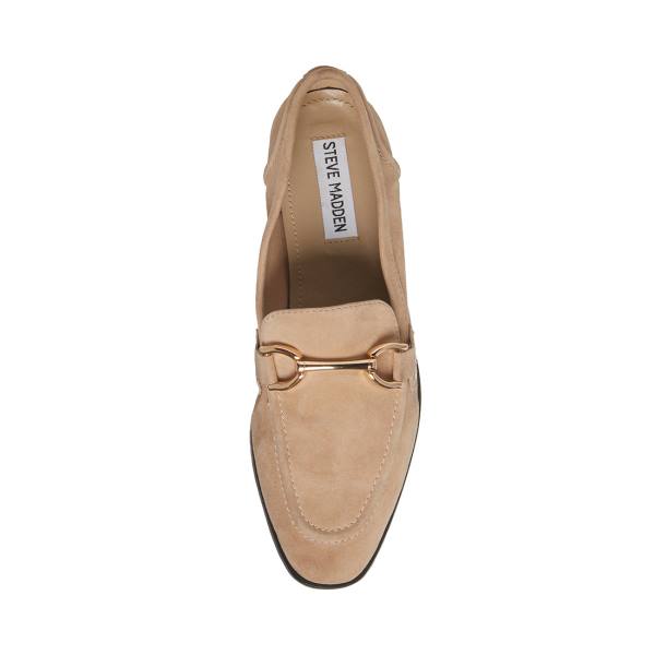 Steve Madden Carrine Tan Semsket Skinn Flate Sko Dame Brune | SM-126SV