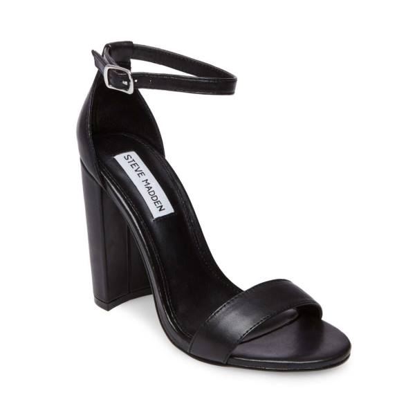 Steve Madden Carrson Lær Heel Høye Hæler Dame Svarte | SM-528MF