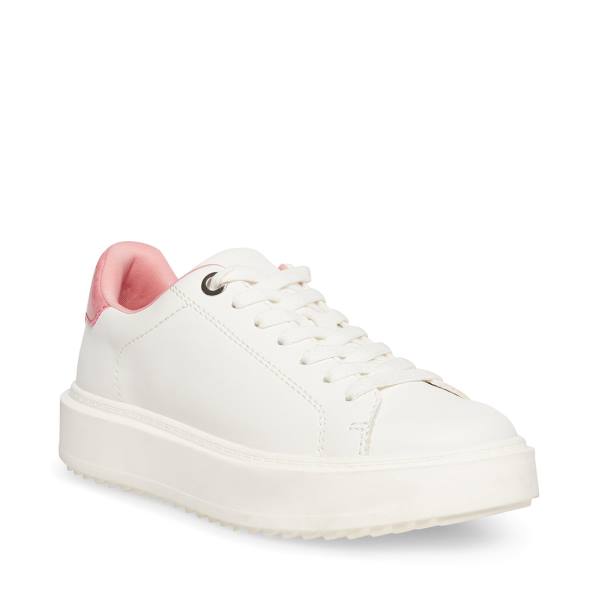 Steve Madden Catcher Joggesko Dame Rosa Hvite | SM-810VW