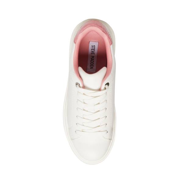 Steve Madden Catcher Joggesko Dame Rosa Hvite | SM-810VW