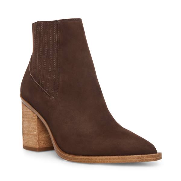 Steve Madden Catreena Nubuck Ankelstøvletter Dame Brune | SM-098BE