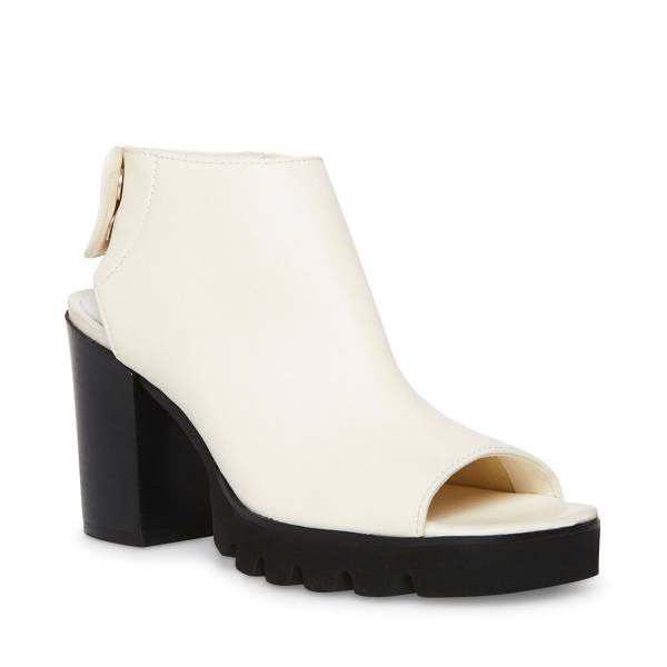 Steve Madden Chamber Bone Lær Heel Høye Hæler Dame Beige | SM-638QF