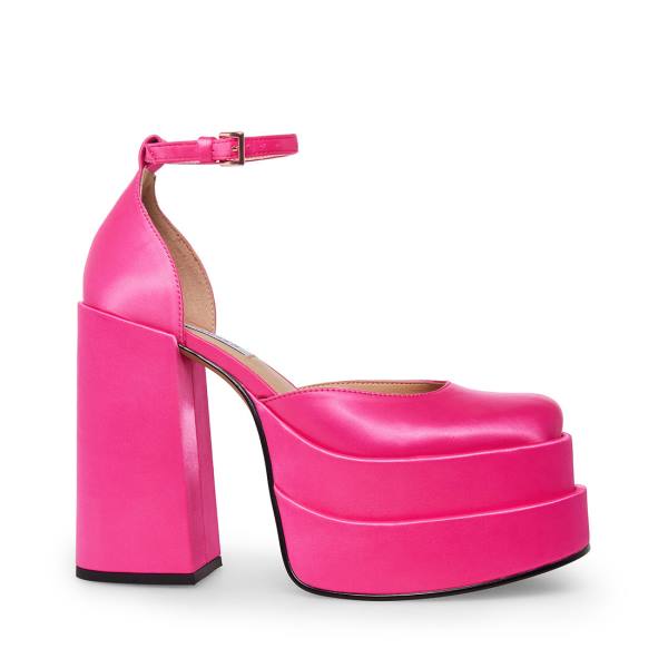 Steve Madden Charlize Satin Heel Høye Hæler Dame Rosa | SM-432DY