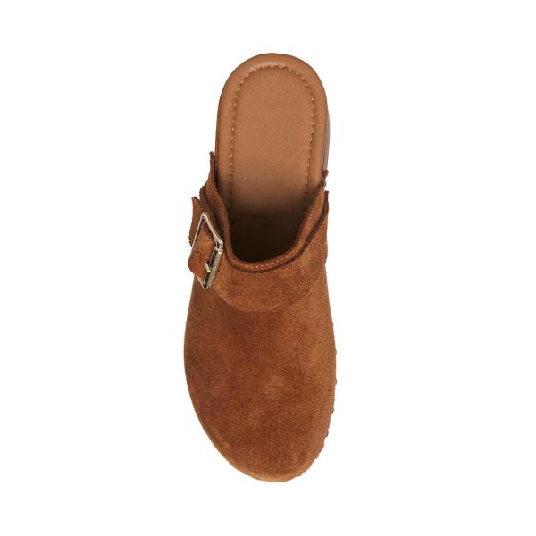 Steve Madden Dana Cognac Semsket Skinn Heel Høye Hæler Dame Brune | SM-195CX