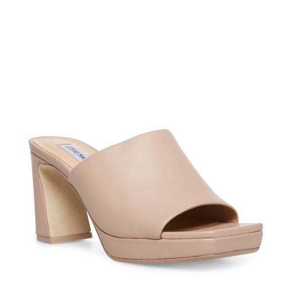 Steve Madden Dedicate Taupe Lær Heel Høye Hæler Dame Grå Brune | SM-408YP