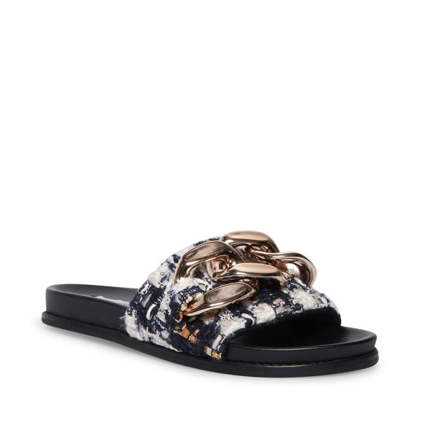 Steve Madden Delay Sandaler Dame Marineblå Multicolor | SM-751HG