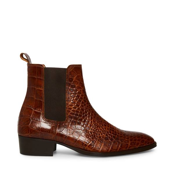 Steve Madden Dex-c Crocodile Ankelstøvletter Herre Brune | SM-098IC